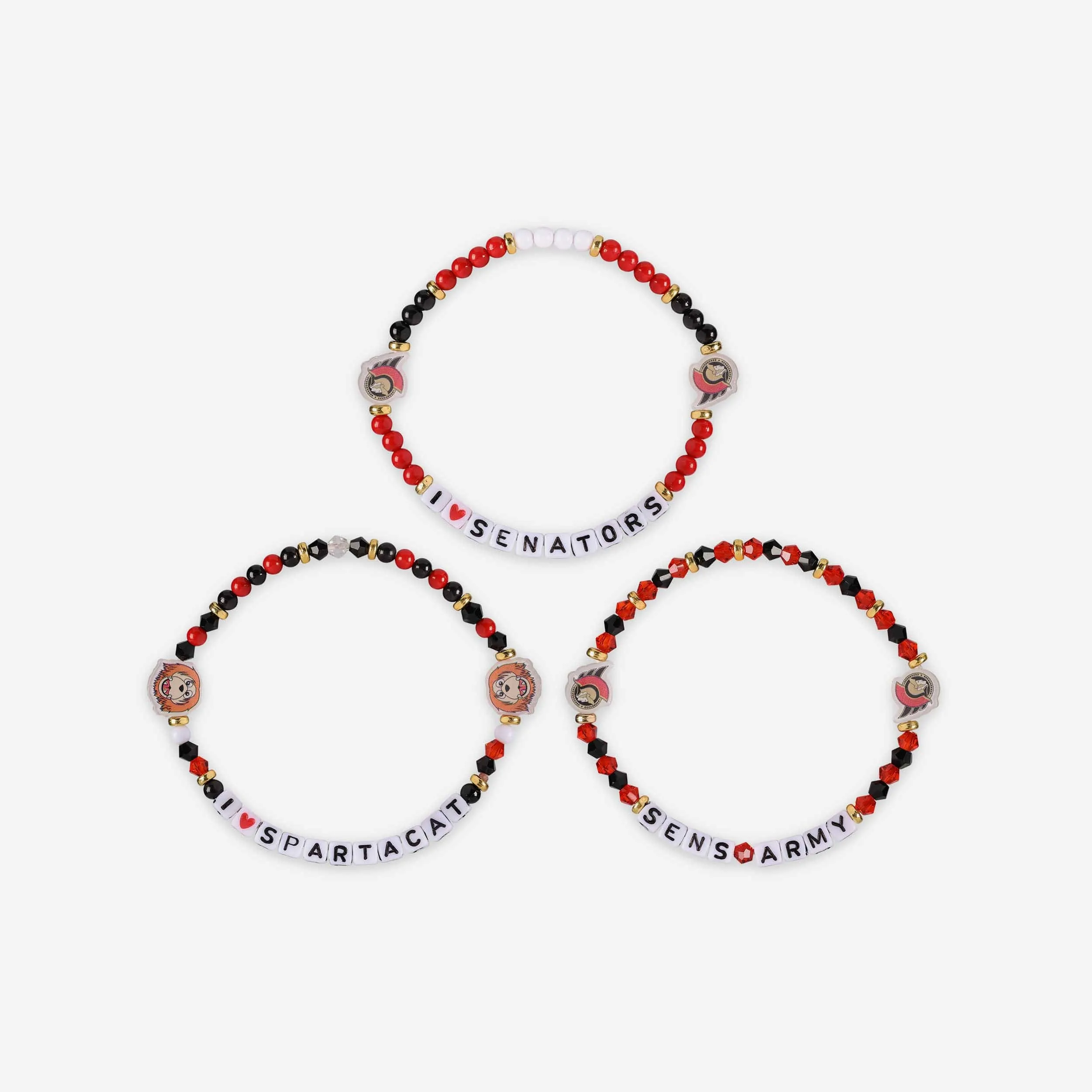 Ottawa Senators 3 Pack Friendship Bracelet