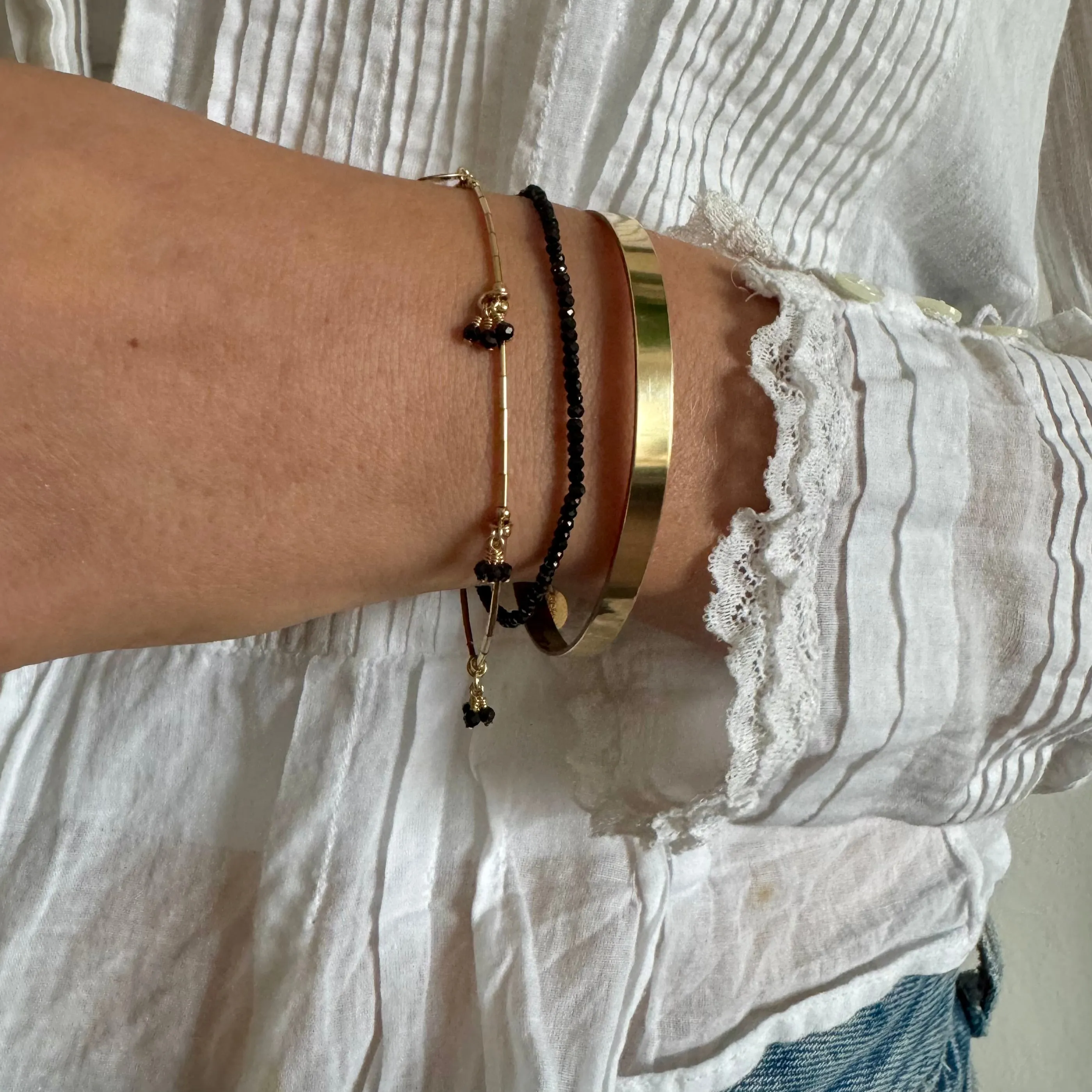 Pantera Bracelet ~ Black Spinel