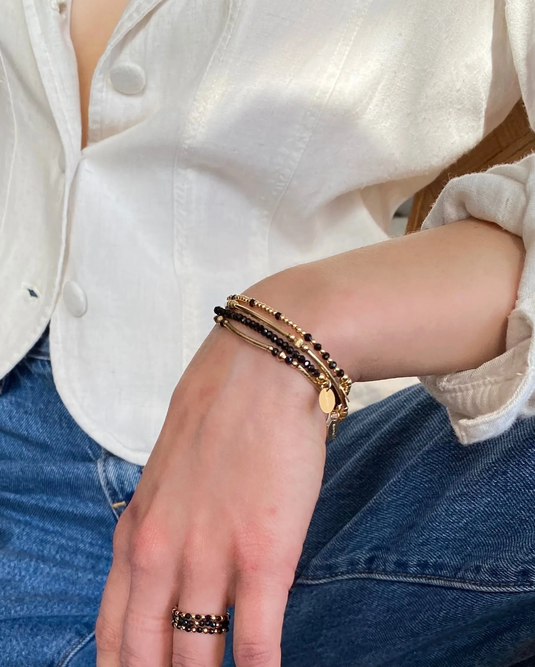 Pantera Bracelet ~ Black Spinel