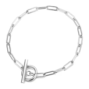 Paperclip Toggle Chain Bracelet – Stainless Steel