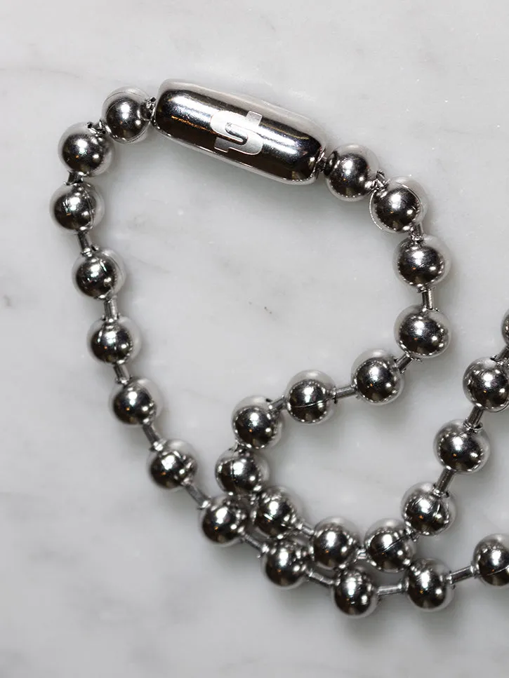 Perfume Studio Baby Punk Steel Necklace, Pink Bead, 17"