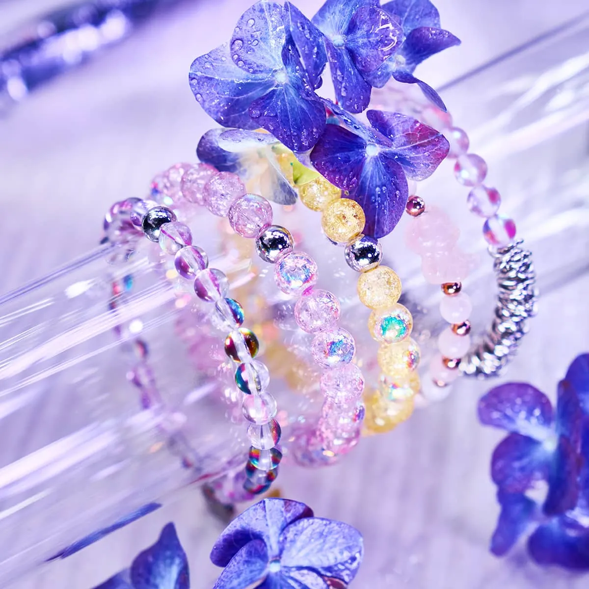 Persephone | Gemmy Bear Bracelet | Rose Quartz x 18k Rose Gold