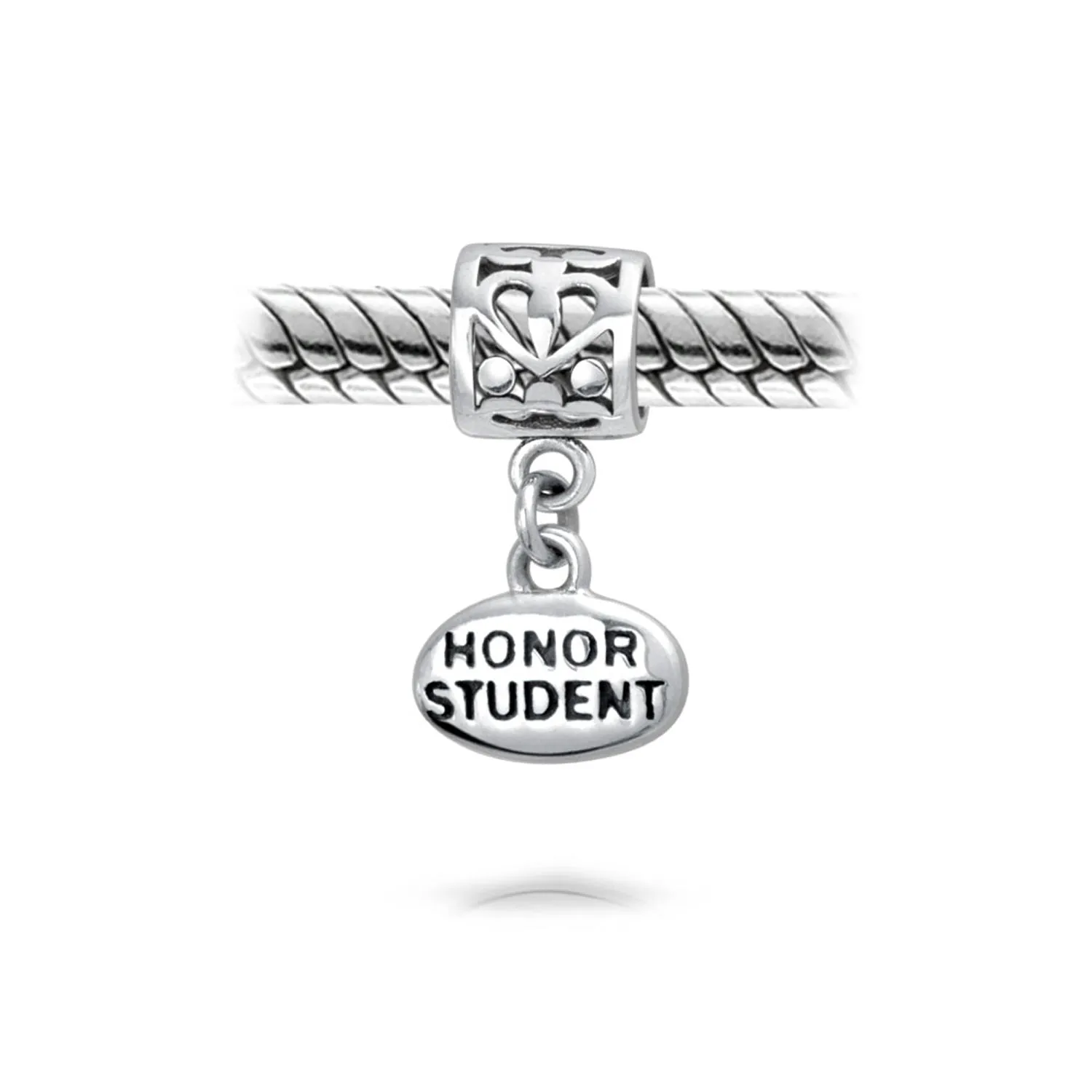 Personalized Graduate Dangle Charm Bead Sterling Silver for European Bracelet