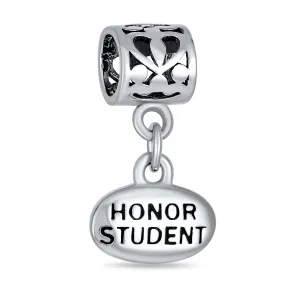 Personalized Graduate Dangle Charm Bead Sterling Silver for European Bracelet