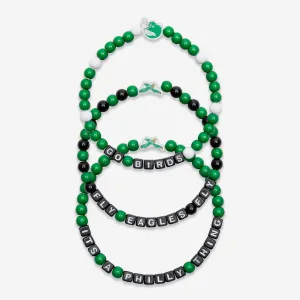 Philadelphia Eagles Kelly Green 3 Pack Beaded Friendship Bracelet
