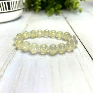 Plated Agate Bracelet- Mystic Cream
