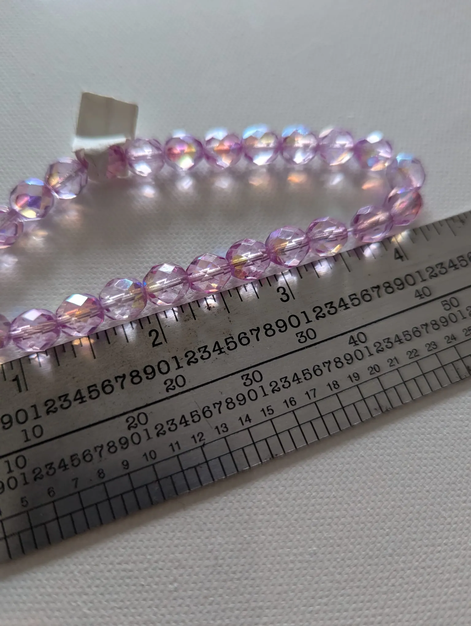 Purple Faceted Czech Glass Bead Strands