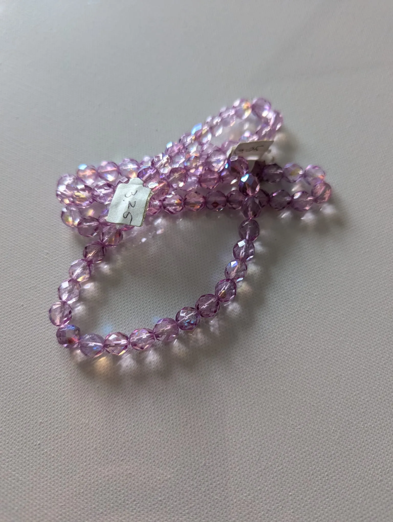 Purple Faceted Czech Glass Bead Strands
