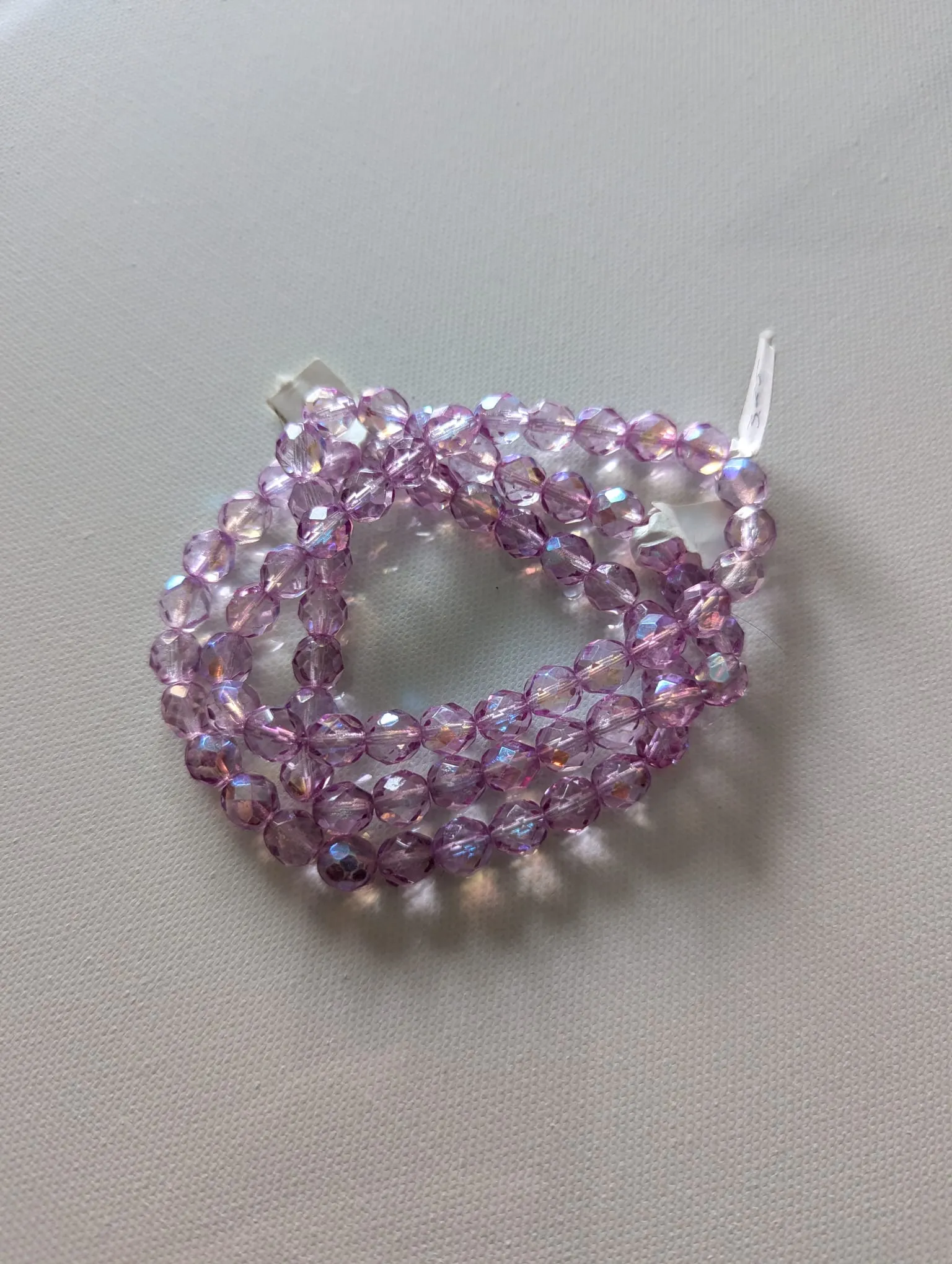 Purple Faceted Czech Glass Bead Strands