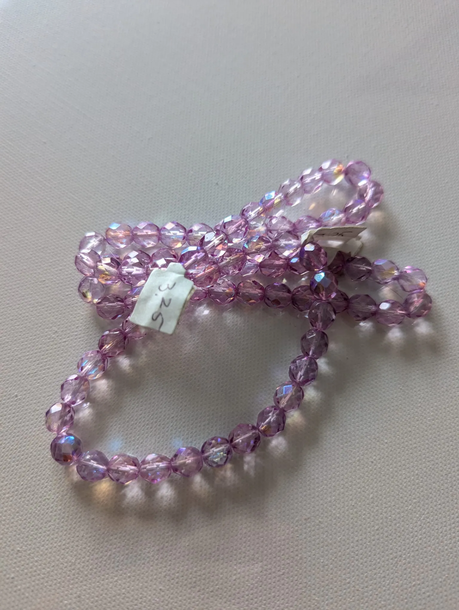 Purple Faceted Czech Glass Bead Strands