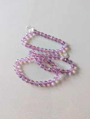 Purple Faceted Czech Glass Bead Strands