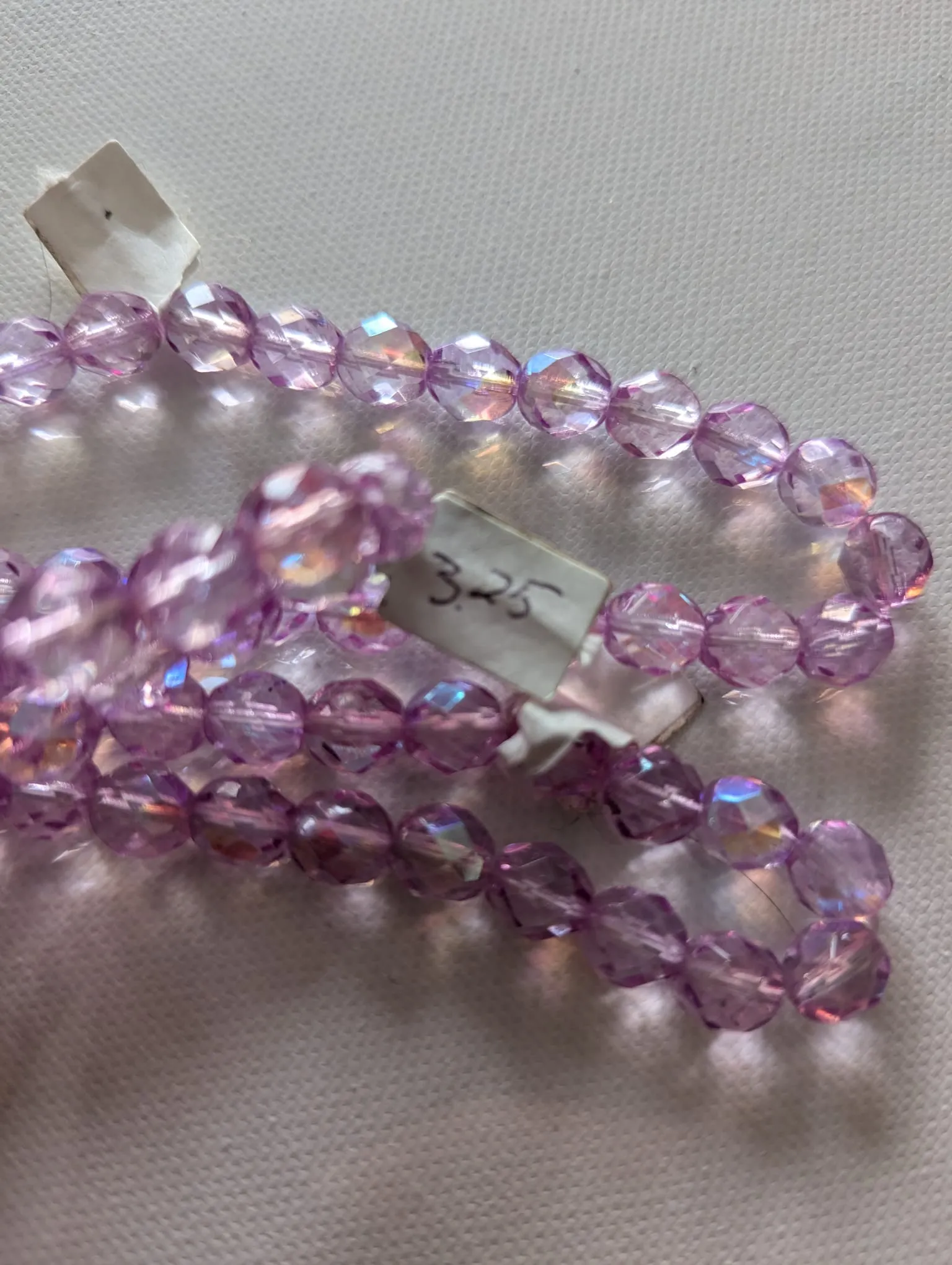 Purple Faceted Czech Glass Bead Strands