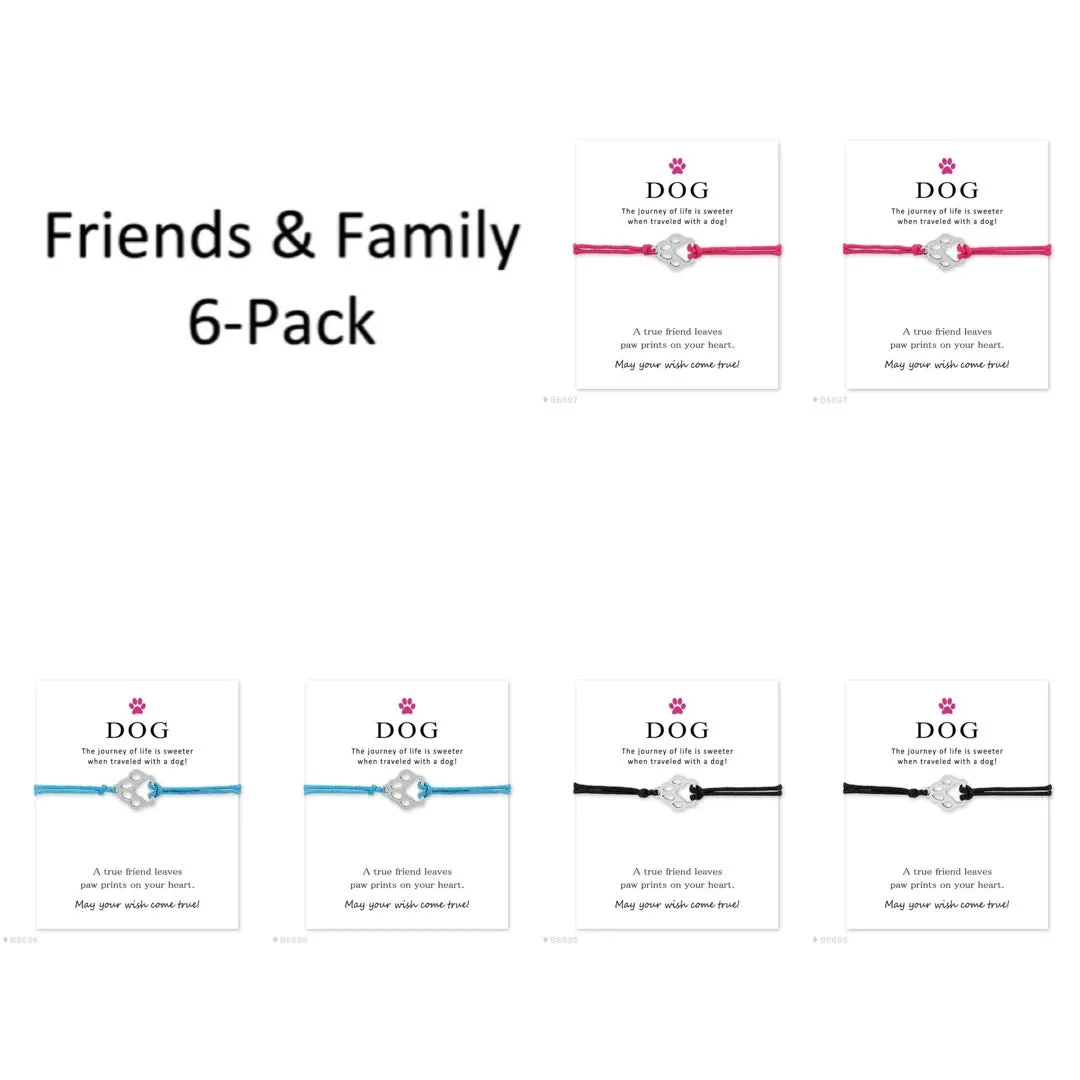 "Wish Upon a Paw" Friends & Family 6-Pack (Assorted Colors)