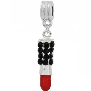 Red Lipstick European Bead Compatible for Most European Snake Chain Bracelet