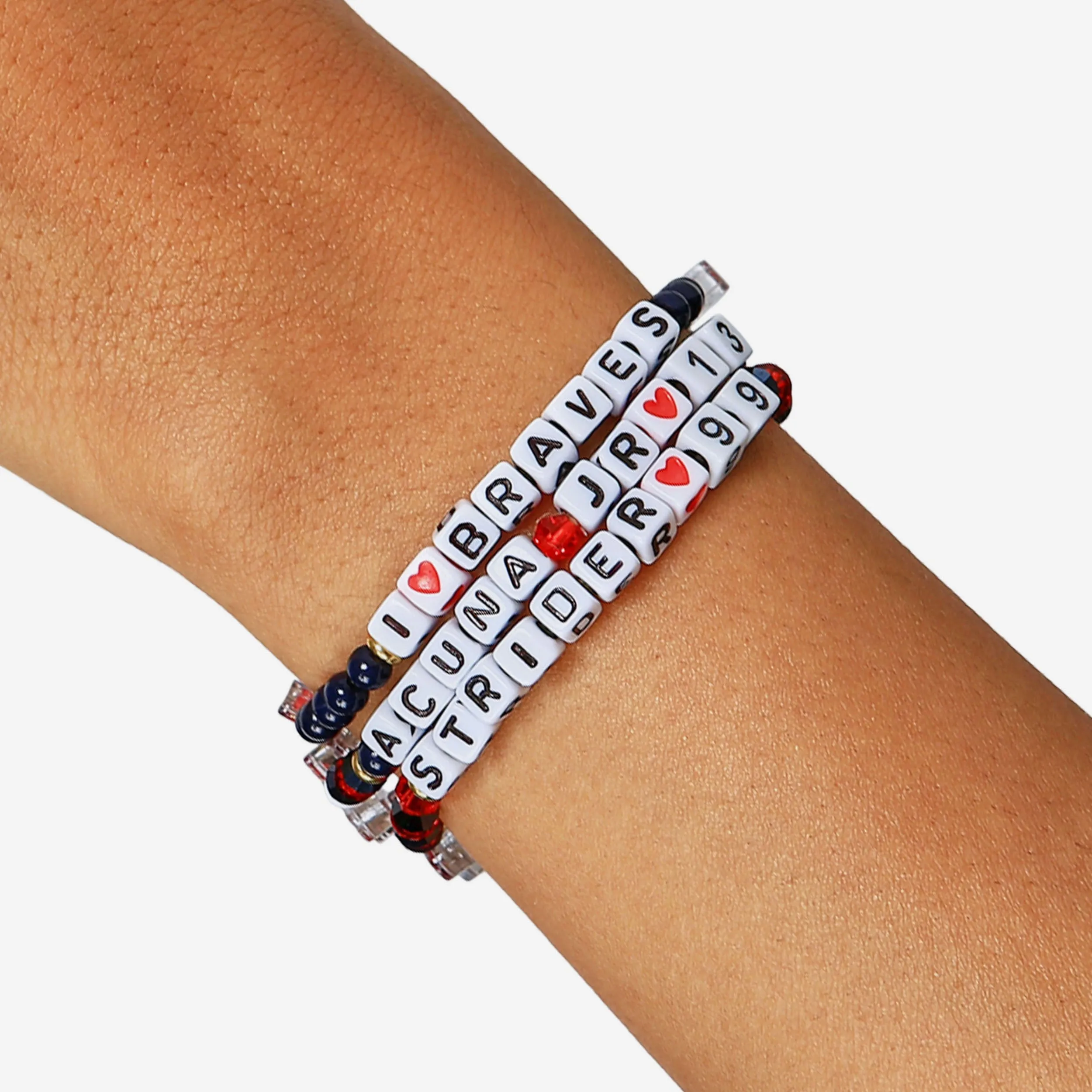 Ronald Acuna Jr & Spencer Strider Atlanta Braves 3 Pack Player Friendship Bracelet