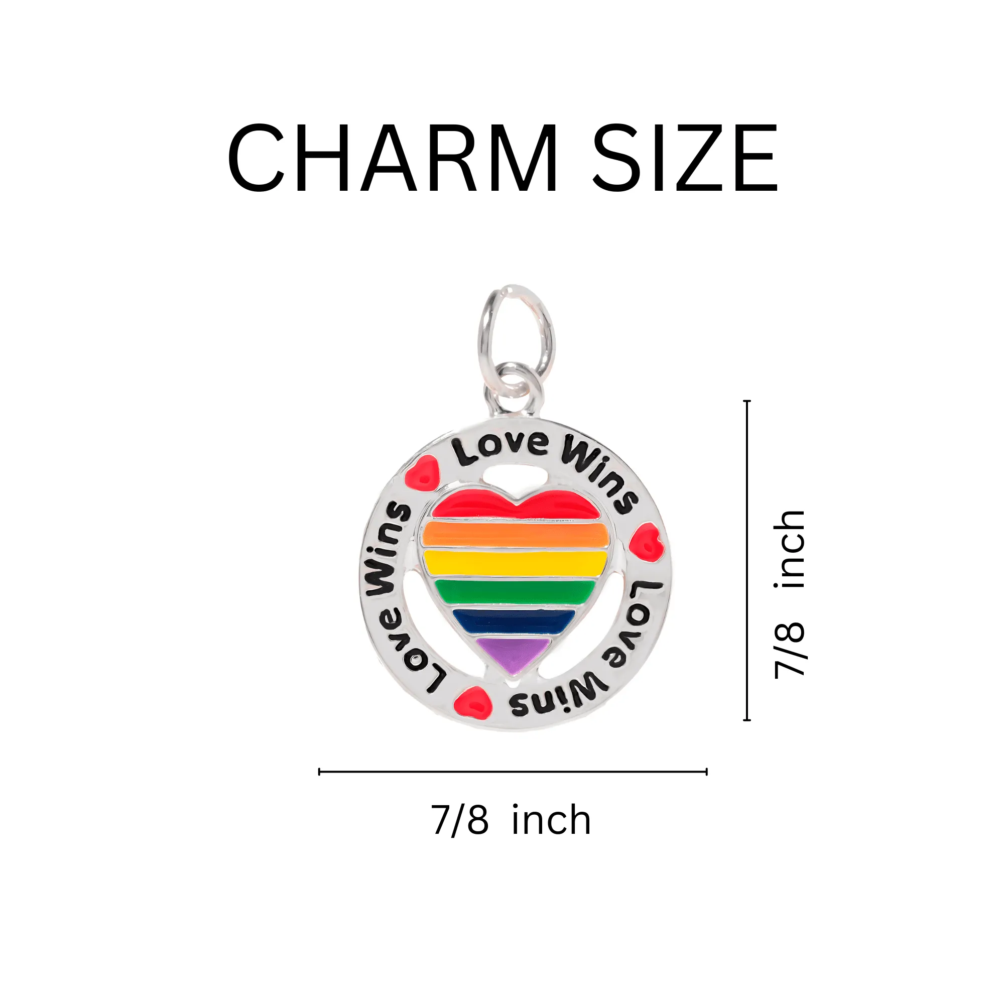 Round Rainbow Love Wins Leather Cord Bracelets