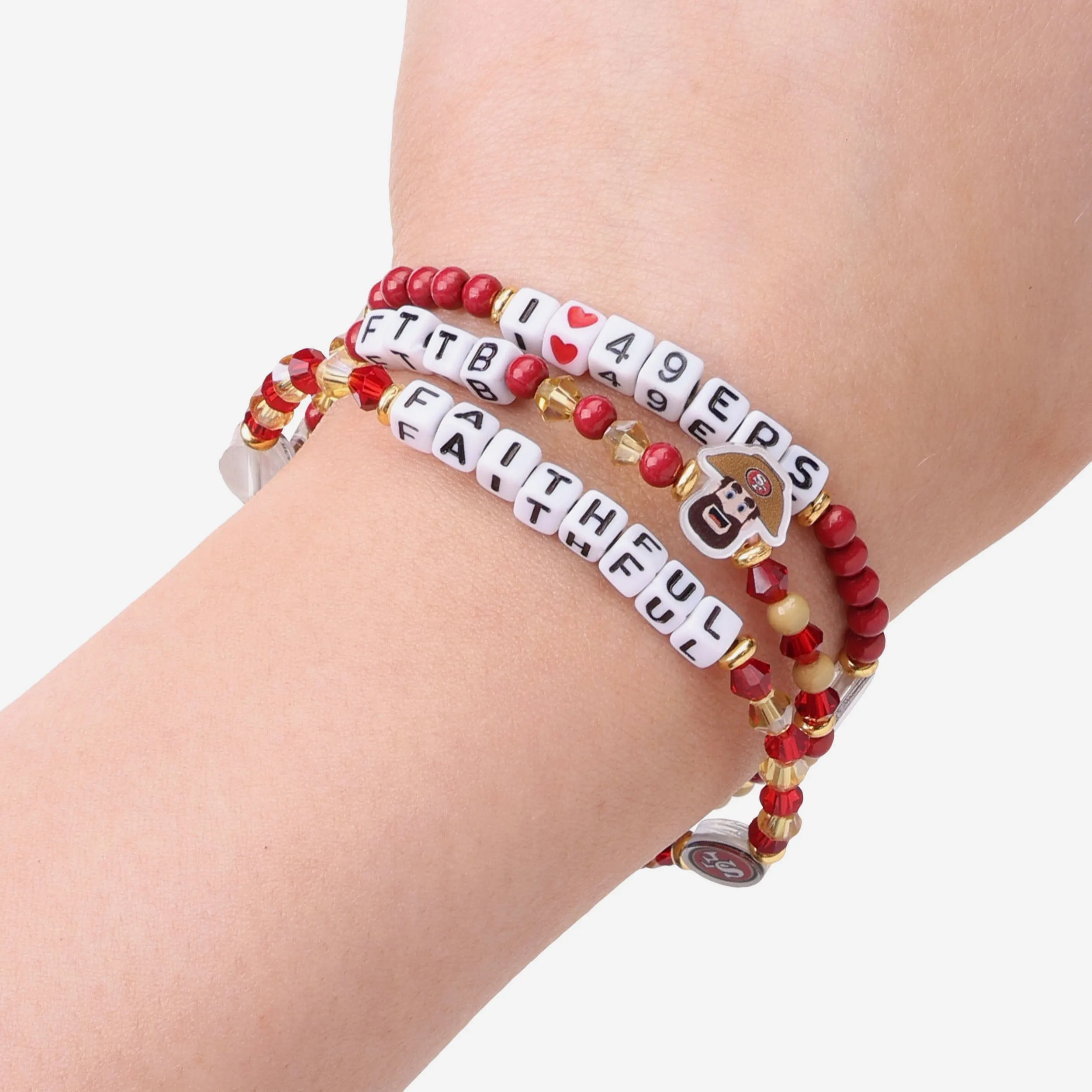San Francisco 49ers 3 Pack Friendship Bracelet