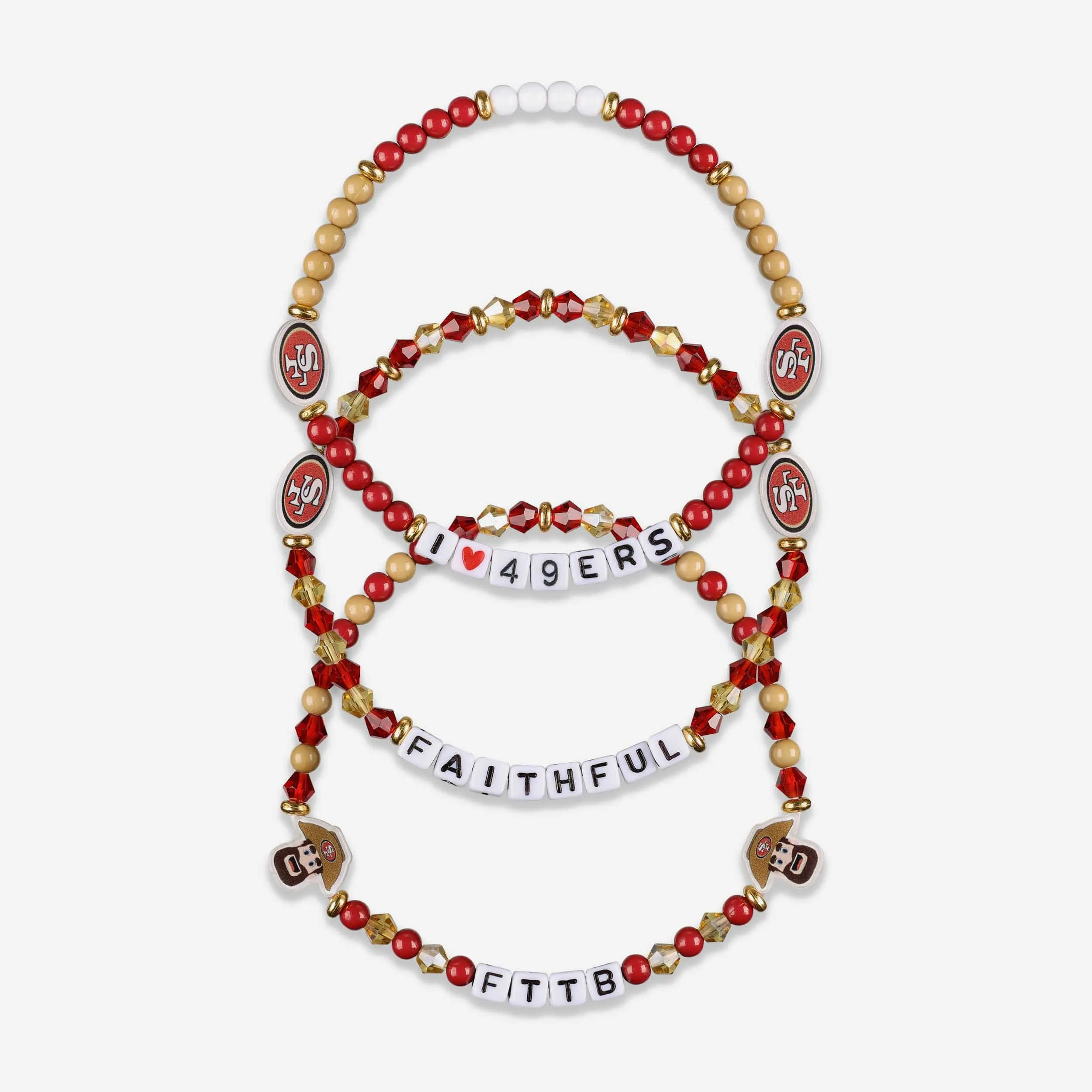 San Francisco 49ers 3 Pack Friendship Bracelet
