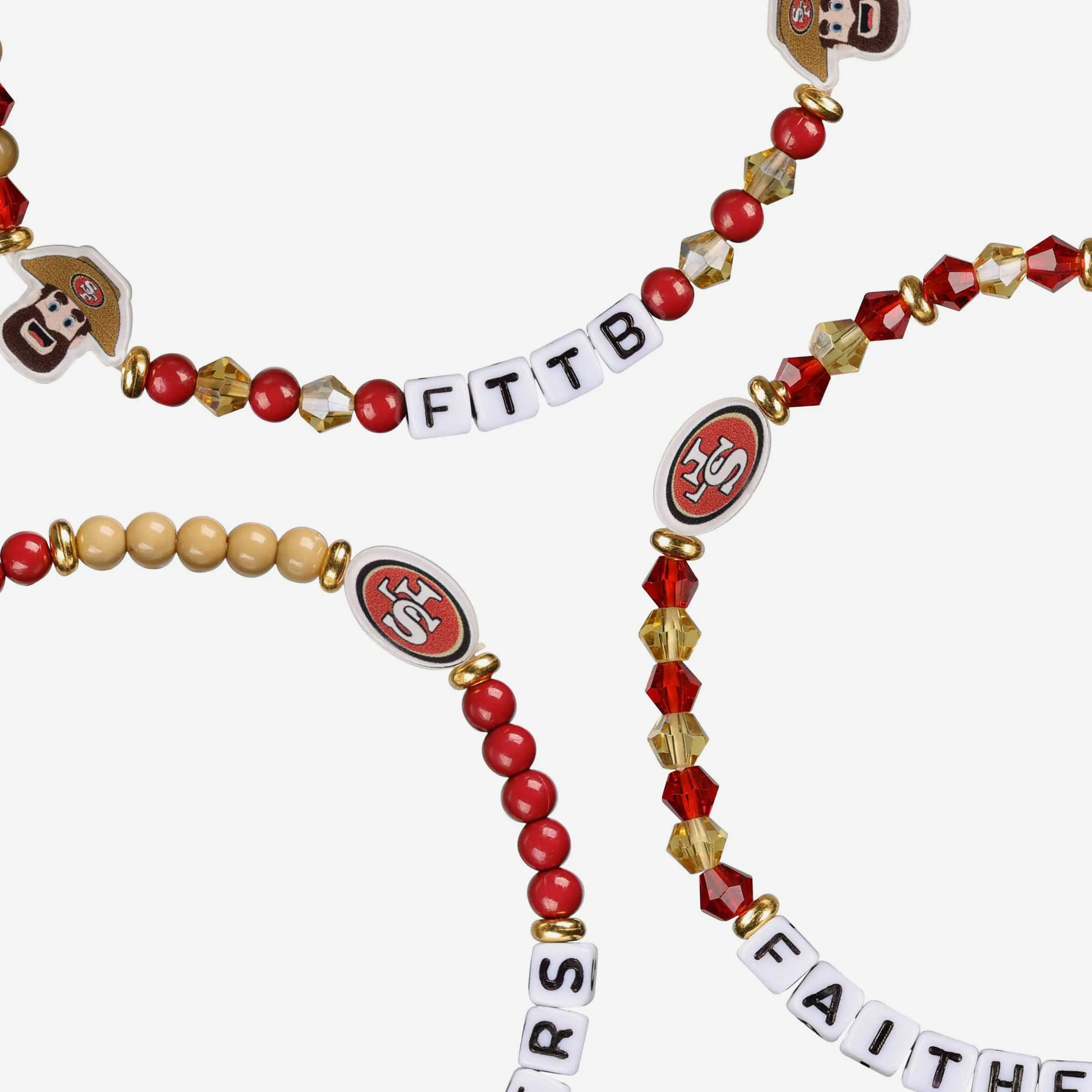 San Francisco 49ers 3 Pack Friendship Bracelet