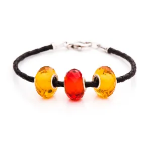 School Spirit Bracelets, Red/Honey