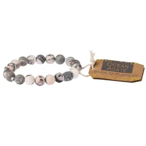 Scout Stone Stack Bracelet Ocean Agate - Stone of Plentitude