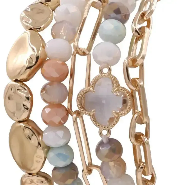 SERENE BRACELET SET (pastels) by Nine Jewelry