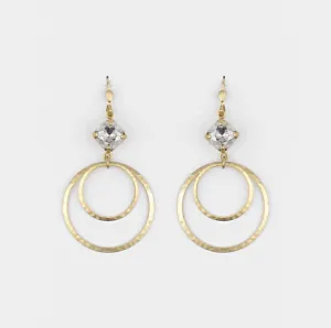 Shimmering hoops complimented by classic Swarovski crystals