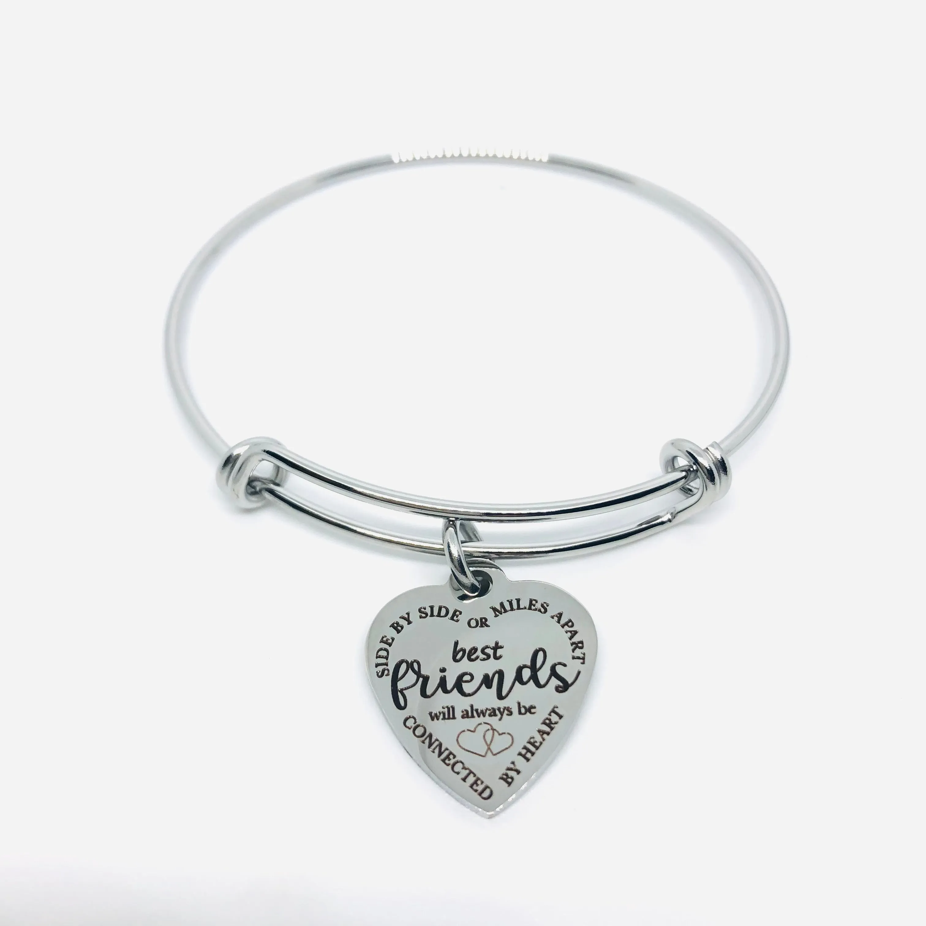 Side by side or miles apart best friends will always be connected by heart
