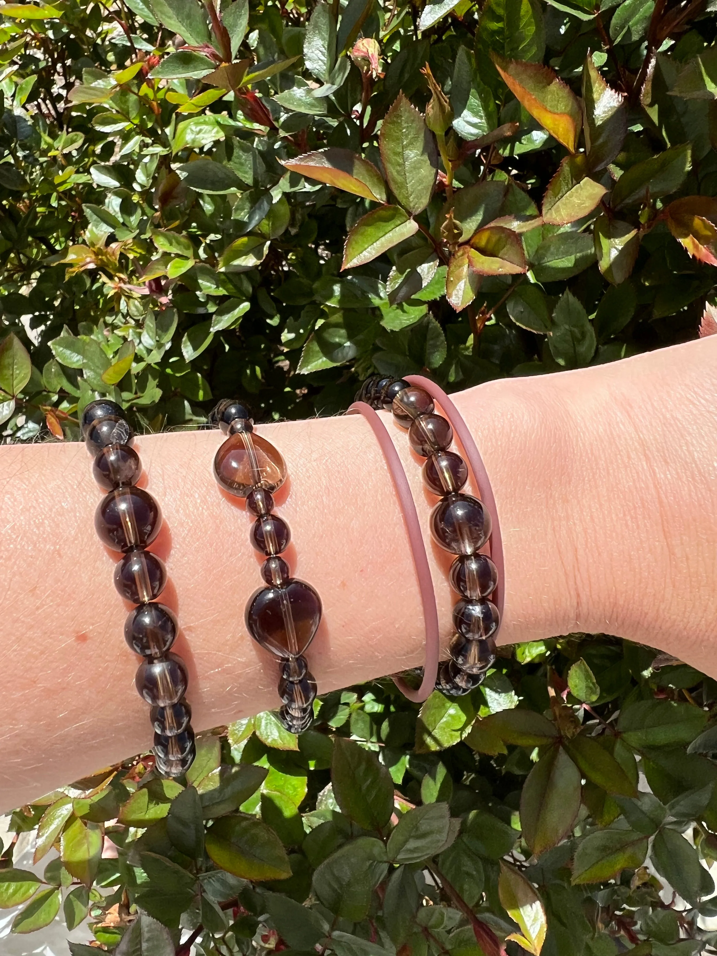 Smoky Quartz Memory Wire Bracelet