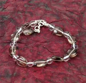 Smoky Quartz Natural Healing Stone Bead Bracelet