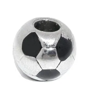Soccer Ball European Bead Compatible for Most European Snake Chain Bracelet