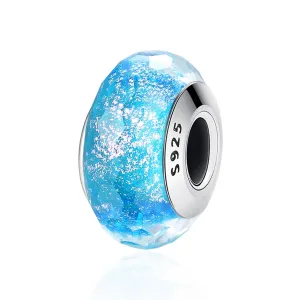Sparkling Blue Murano Bead Charm