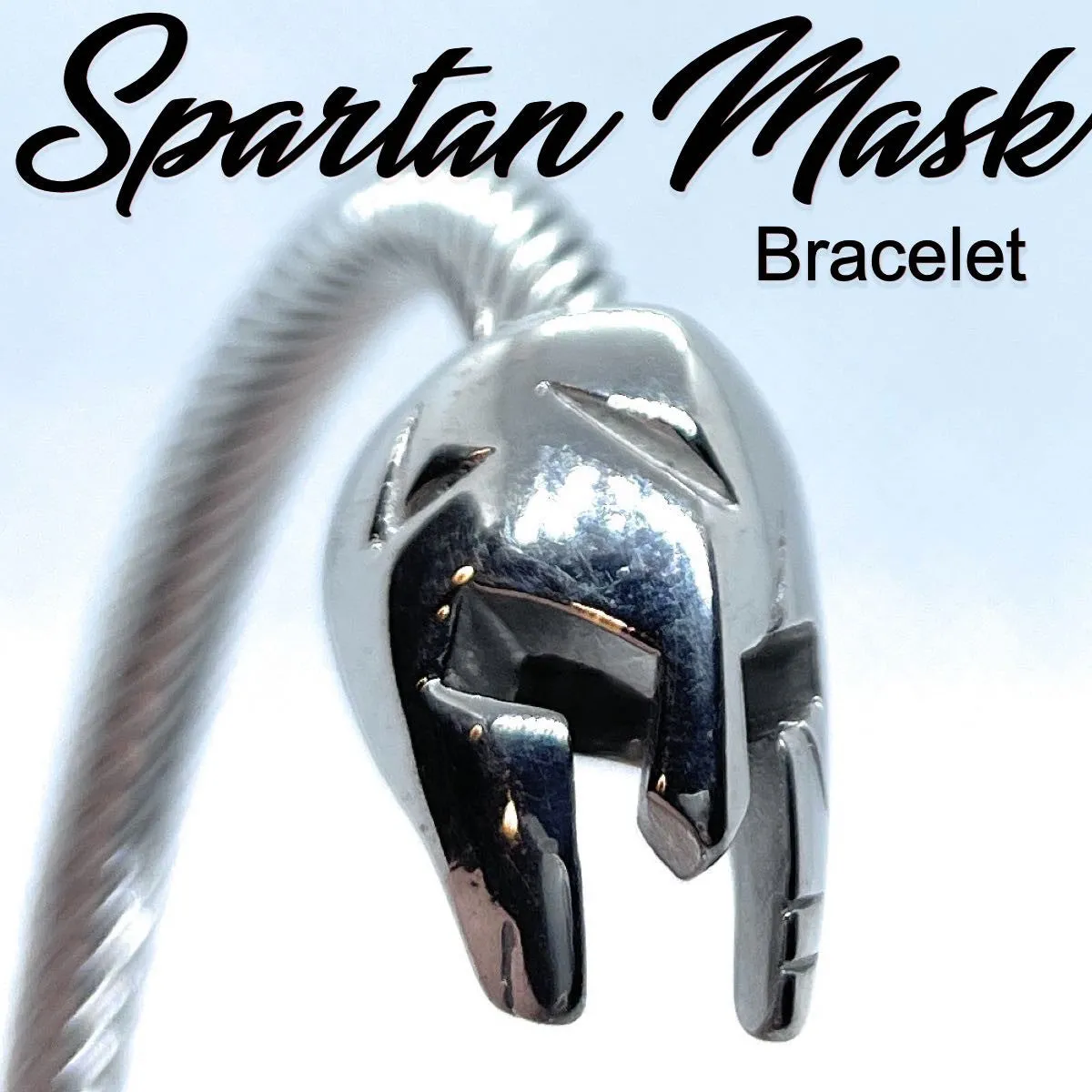 'SPARTAN MASK' Cable Steel Bracelet (2 colors available)