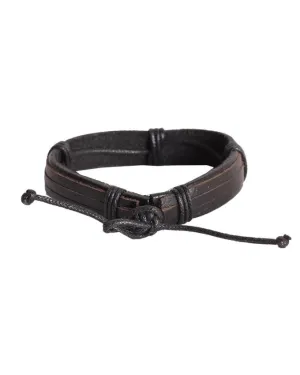 Special celtic Unisex Black leather bracelet