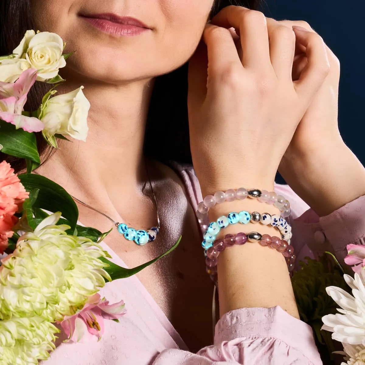 Spring Breeze | .925 Sterling Silver | Aurum Glass Bracelet