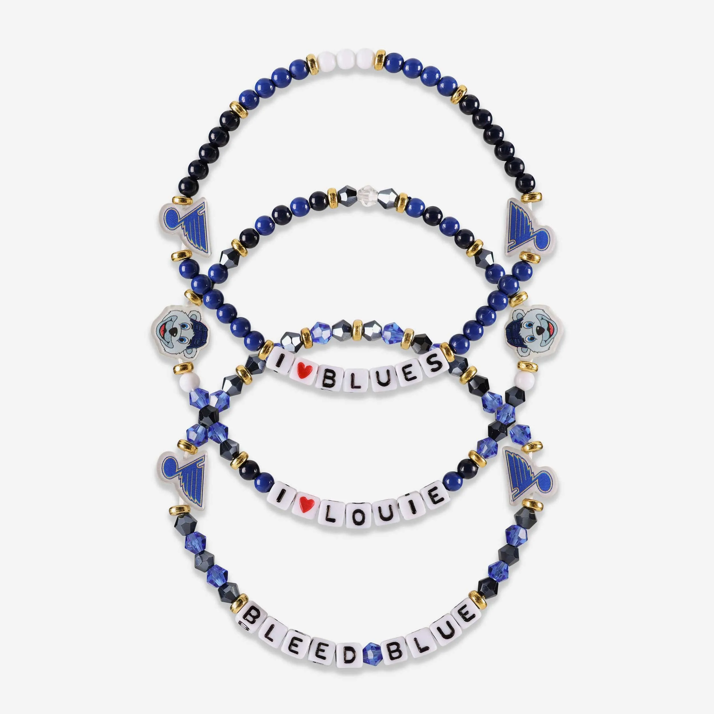 St Louis Blues 3 Pack Friendship Bracelet