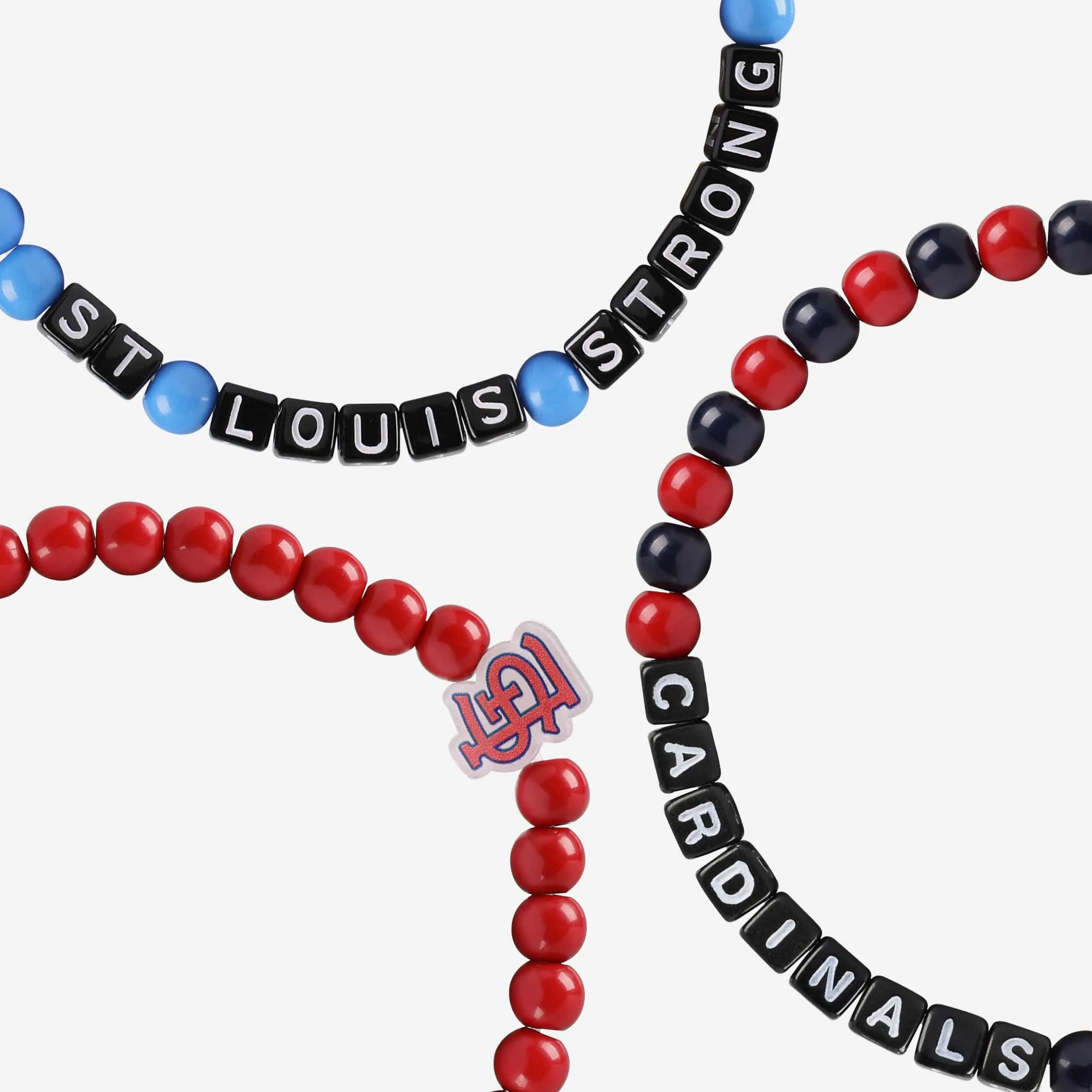 St Louis Cardinals 3 Pack Beaded Friendship Bracelet