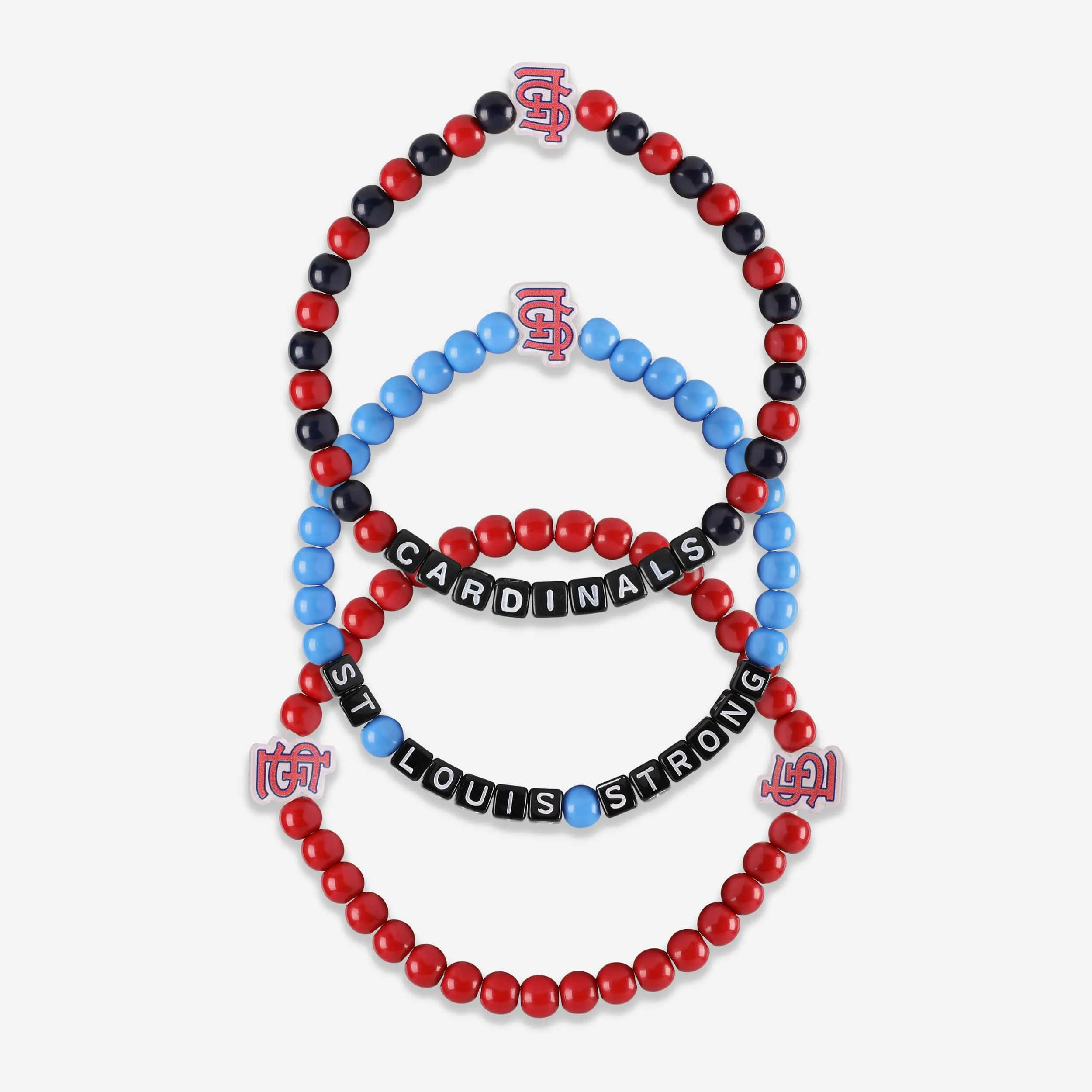 St Louis Cardinals 3 Pack Beaded Friendship Bracelet