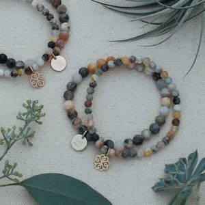 STACKEM UP BRACELETS-bamboo leaf agate