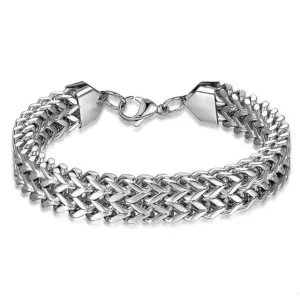 Stainless Steel Double Side Snake Chain Bracelet