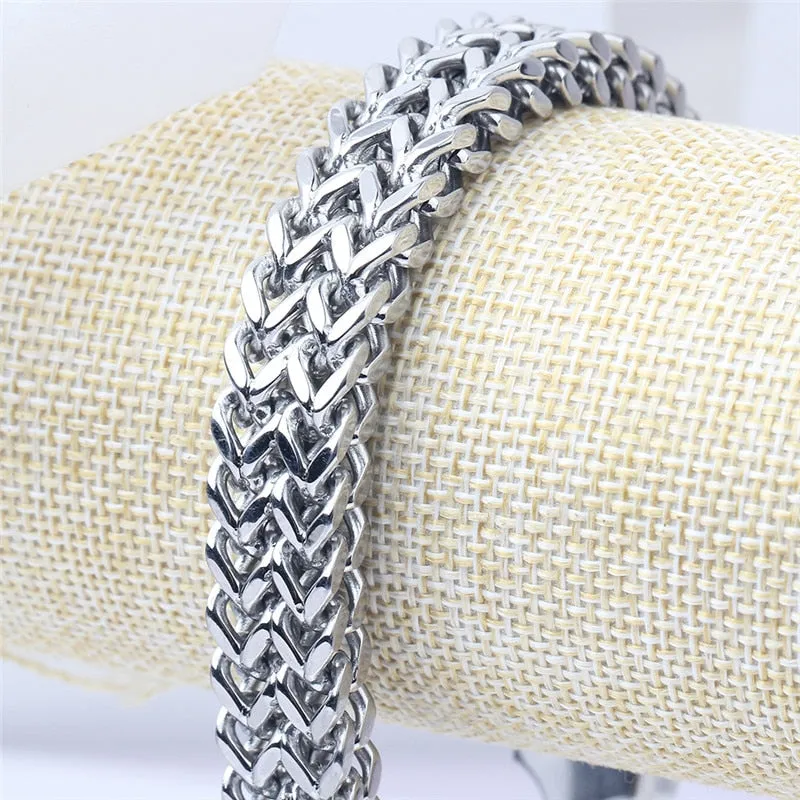 Stainless Steel Double Side Snake Chain Bracelet