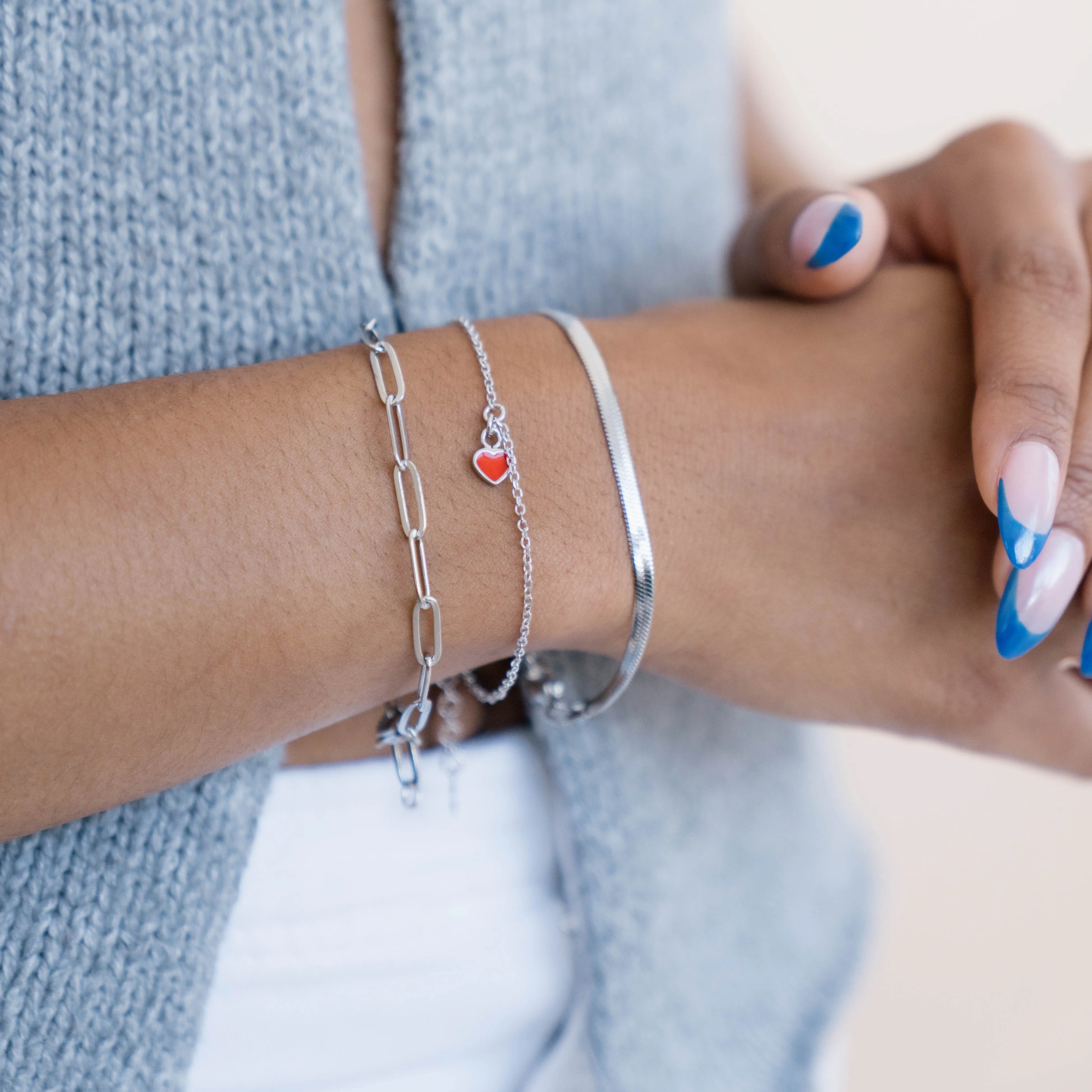 Stainless Steel Paperclip Bracelet