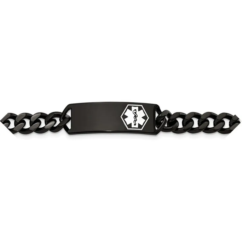 Stainless Steel Polishe Black with White Enamel 8"