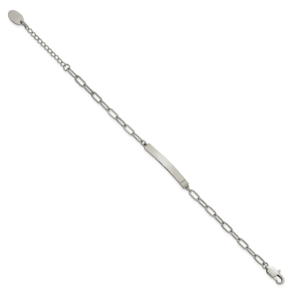 Stainless Steel Polished 6.5in w/1.25in ID Bracelet
