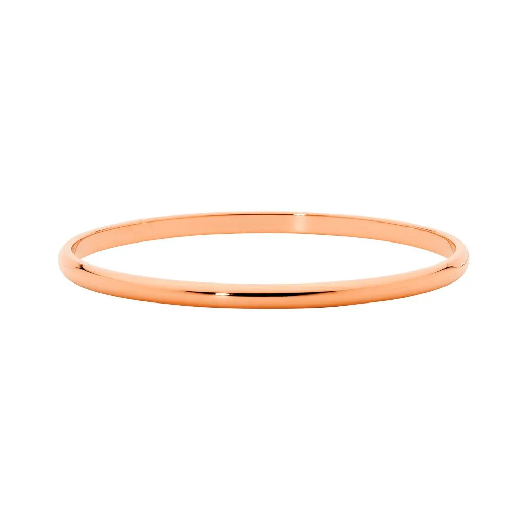 Stainless Steel Rose Gold Ion Plated 3mm Bangle SB206R