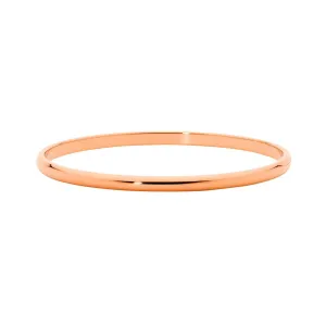 Stainless Steel Rose Gold Ion Plated 3mm Bangle SB206R