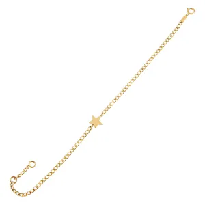 Star Cuban Chain Link Bracelet 14K