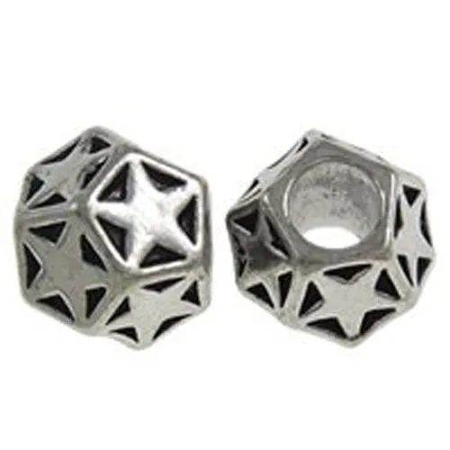 Stars European Bead Compatible for Most European Snake Chain Bracelet