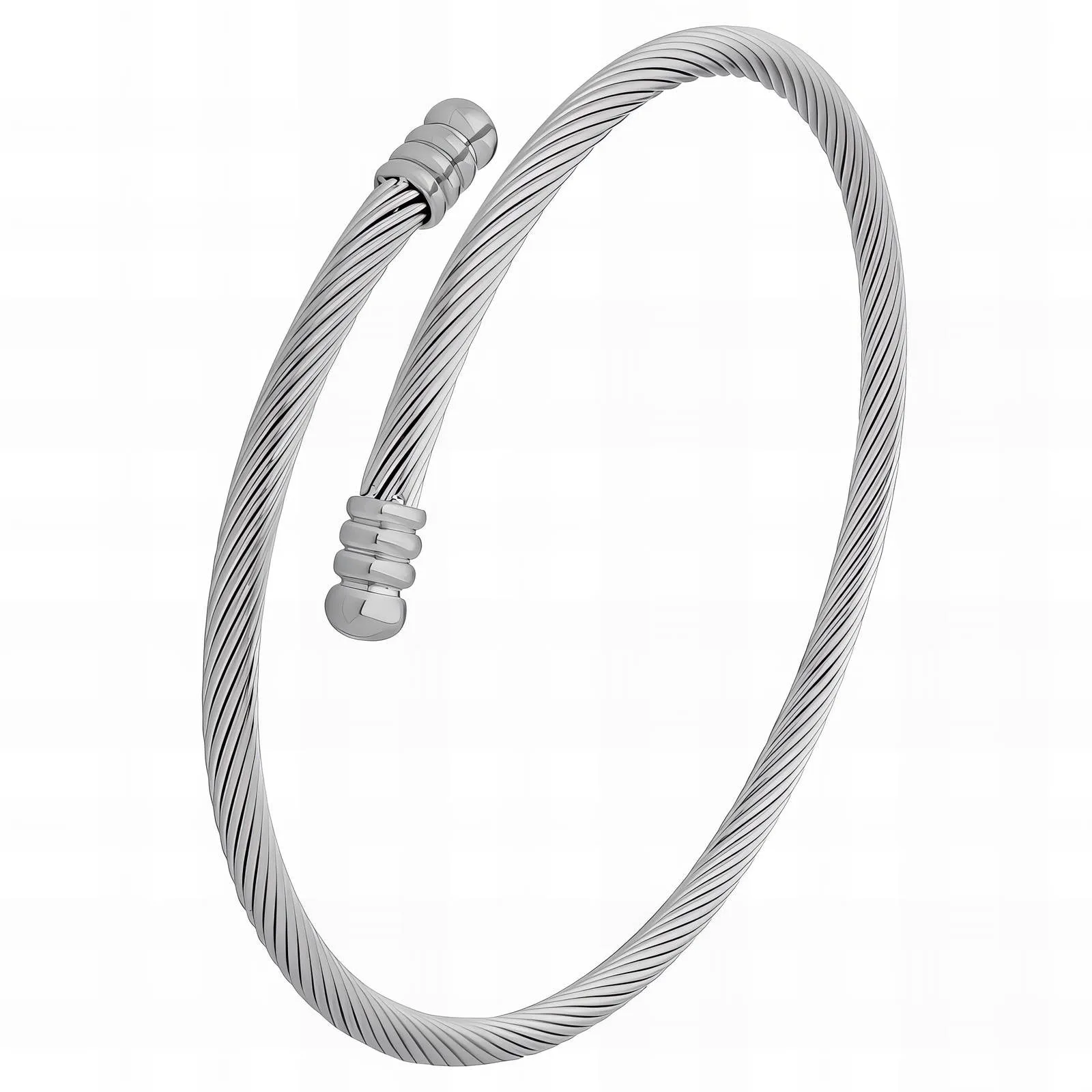 Steel Cable Wire Cuff – Stainless Steel