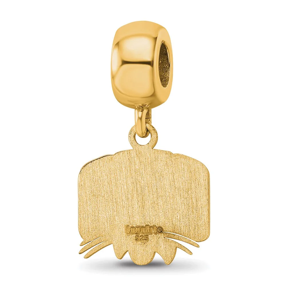 Sterling Silver Gold-plated LogoArt Ohio University Small Dangle Bead Charm